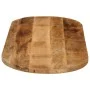 Ovale Tischplatte aus massivem, rauem Mangoholz, 140 x 50 x 2,5 cm von , Tischplatten - Ref: Foro24-370109, Preis: 76,54 €, R...