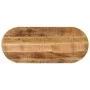 Ovale Tischplatte aus massivem, rauem Mangoholz, 100 x 40 x 3,8 cm von , Tischplatten - Ref: Foro24-370114, Preis: 59,33 €, R...