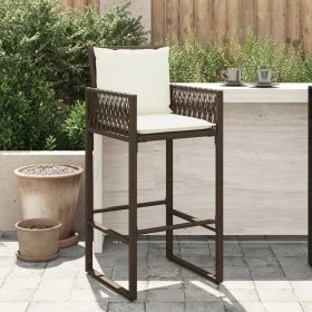 Küchenhocker mit Kissen 2 Stück braunes synthetisches Rattan von , Gartenstühle - Ref: Foro24-368706, Preis: 179,73 €, Rabatt: %