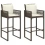 Küchenhocker mit Kissen 2 Stück braunes synthetisches Rattan von , Gartenstühle - Ref: Foro24-368706, Preis: 179,54 €, Rabatt: %