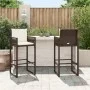 Küchenhocker mit Kissen 2 Stück braunes synthetisches Rattan von , Gartenstühle - Ref: Foro24-368706, Preis: 179,54 €, Rabatt: %