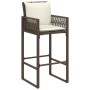 Kitchen stools with cushions 2 pcs brown synthetic rattan by , Garden chairs - Ref: Foro24-368706, Price: 170,50 €, Discount: %