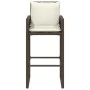 Küchenhocker mit Kissen 2 Stück braunes synthetisches Rattan von , Gartenstühle - Ref: Foro24-368706, Preis: 179,54 €, Rabatt: %