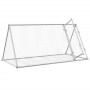 Jaula para conejos acero galvanizado plateado 200x105x91 cm