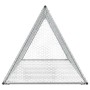 Jaula para conejos acero galvanizado plateado 200x105x91 cm
