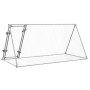 Jaula para conejos acero galvanizado plateado 200x105x91 cm