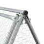Jaula para conejos acero galvanizado plateado 200x105x91 cm