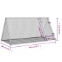 Jaula para conejos acero galvanizado plateado 200x105x91 cm