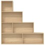 Regal aus Sonoma-Eichensperrholz, 155 x 24 x 160 cm von vidaXL, Bücherregale und Regale - Ref: Foro24-800660, Preis: 94,76 €,...