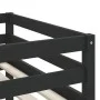 Cama alta niños con cortinas madera pino blanco negro 90x190 cm de , Camas y somieres - Ref: Foro24-3283832, Precio: 196,99 €...