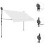 Manual retractable awning with cream LED 250 cm by vidaXL, Awnings - Ref: Foro24-145872, Price: 91,21 €, Discount: %