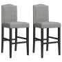 Hohe Hocker, 2 Stück, massives Gummiholz und Stoff von , Küchenhocker - Ref: Foro24-4006207, Preis: 112,94 €, Rabatt: %