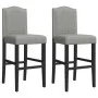 Taburetes altos 2 uds madera maciza de caucho y tela de , Taburetes de cocina - Ref: Foro24-4006207, Precio: 111,67 €, Descue...