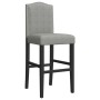 Taburetes altos 2 uds madera maciza de caucho y tela de , Taburetes de cocina - Ref: Foro24-4006207, Precio: 112,87 €, Descue...