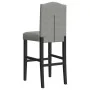 Taburetes altos 2 uds madera maciza de caucho y tela de , Taburetes de cocina - Ref: Foro24-4006207, Precio: 111,67 €, Descue...