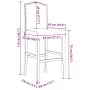 Taburetes altos 2 uds madera maciza de caucho y tela de , Taburetes de cocina - Ref: Foro24-4006207, Precio: 111,67 €, Descue...