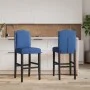 High stools 2 pcs solid rubber wood and fabric by , Kitchen stools - Ref: Foro24-4006211, Price: 112,14 €, Discount: %