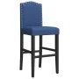High stools 2 pcs solid rubber wood and fabric by , Kitchen stools - Ref: Foro24-4006211, Price: 112,14 €, Discount: %