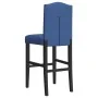 High stools 2 pcs solid rubber wood and fabric by , Kitchen stools - Ref: Foro24-4006211, Price: 112,14 €, Discount: %