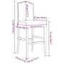 High stools 2 pcs solid rubber wood and fabric by , Kitchen stools - Ref: Foro24-4006211, Price: 112,14 €, Discount: %