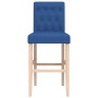 High stools 2 pcs solid rubber wood and fabric by , Kitchen stools - Ref: Foro24-4006218, Price: 114,99 €, Discount: %