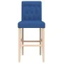High stools 2 pcs solid rubber wood and fabric by , Kitchen stools - Ref: Foro24-4006218, Price: 113,59 €, Discount: %