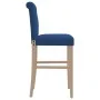 High stools 2 pcs solid rubber wood and fabric by , Kitchen stools - Ref: Foro24-4006218, Price: 113,59 €, Discount: %