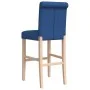 High stools 2 pcs solid rubber wood and fabric by , Kitchen stools - Ref: Foro24-4006218, Price: 113,59 €, Discount: %