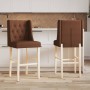 Hohe Hocker, 2 Stück, massives Gummiholz und Stoff von , Küchenhocker - Ref: Foro24-4006224, Preis: 96,67 €, Rabatt: %