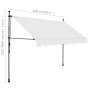 Toldo manual retráctil con LED crema 250 cm de vidaXL, Toldos - Ref: Foro24-145872, Precio: 76,36 €, Descuento: %