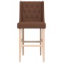 Taburetes altos 2 uds madera maciza de caucho y tela de , Taburetes de cocina - Ref: Foro24-4006224, Precio: 97,15 €