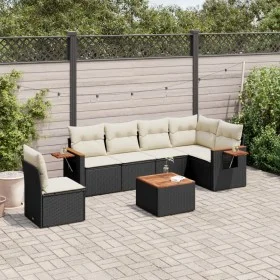 7-piece garden dining set and black synthetic rattan cushions by , Garden sets - Ref: Foro24-3259263, Price: 420,90 €, Discou...