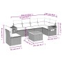 7-piece garden dining set and black synthetic rattan cushions by , Garden sets - Ref: Foro24-3259263, Price: 430,63 €, Discou...