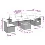 7-piece garden dining set and black synthetic rattan cushions by , Garden sets - Ref: Foro24-3259263, Price: 421,75 €, Discou...