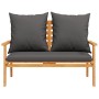 4-piece garden furniture set with solid acacia wood cushions by , Garden sets - Ref: Foro24-3211796, Price: 417,00 €, Discoun...