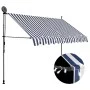 Manual retractable awning with blue and white LED 250 cm by vidaXL, Awnings - Ref: Foro24-145844, Price: 87,33 €, Discount: %