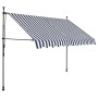 Manual retractable awning with blue and white LED 250 cm by vidaXL, Awnings - Ref: Foro24-145844, Price: 92,59 €, Discount: %
