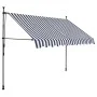 Manual retractable awning with blue and white LED 250 cm by vidaXL, Awnings - Ref: Foro24-145844, Price: 87,33 €, Discount: %