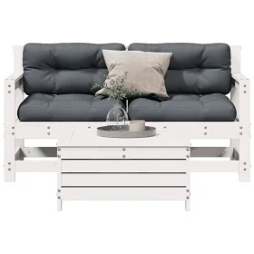 3-teiliges Gartenmöbel-Set mit Kissen aus weißem Kiefernholz von , Gartensets - Ref: Foro24-3250765, Preis: 297,58 €, Rabatt: %