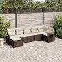 7-piece garden sofa set with brown PE rattan cushions by , Garden sets - Ref: Foro24-3220482, Price: 464,46 €, Discount: %