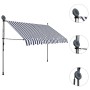 Manual retractable awning with blue and white LED 250 cm by vidaXL, Awnings - Ref: Foro24-145844, Price: 92,59 €, Discount: %