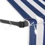 Manual retractable awning with blue and white LED 250 cm by vidaXL, Awnings - Ref: Foro24-145844, Price: 87,33 €, Discount: %
