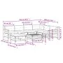 Set muebles jardín con cojines 8 pzas madera maciza pino blanco de , Conjuntos de jardín - Ref: Foro24-3250593, Precio: 722,5...