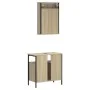 2-teiliges Badezimmermöbelset aus Sonoma-Eichensperrholz von , Badezimmermöbel - Ref: Foro24-3214776, Preis: 97,91 €, Rabatt: %