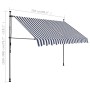 Manual retractable awning with blue and white LED 250 cm by vidaXL, Awnings - Ref: Foro24-145844, Price: 92,59 €, Discount: %