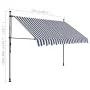 Manual retractable awning with blue and white LED 250 cm by vidaXL, Awnings - Ref: Foro24-145844, Price: 87,33 €, Discount: %