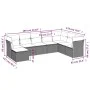 8-piece garden sofa set and brown synthetic rattan cushions by , Garden sets - Ref: Foro24-3218053, Price: 514,14 €, Discount: %