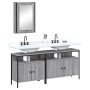 3-teiliges Badezimmermöbelset aus grauem Sonoma-Sperrholz von , Badezimmermöbel - Ref: Foro24-3214788, Preis: 161,46 €, Rabat...