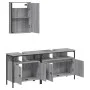 Sonoma gray plywood 3-piece bathroom furniture set by , Bathroom furniture - Ref: Foro24-3214788, Price: 159,87 €, Discount: %