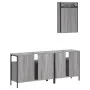 Set de muebles de baño 3 pzas madera contrachapada gris sonoma de , Muebles de baño - Ref: Foro24-3214788, Precio: 159,87 €, ...